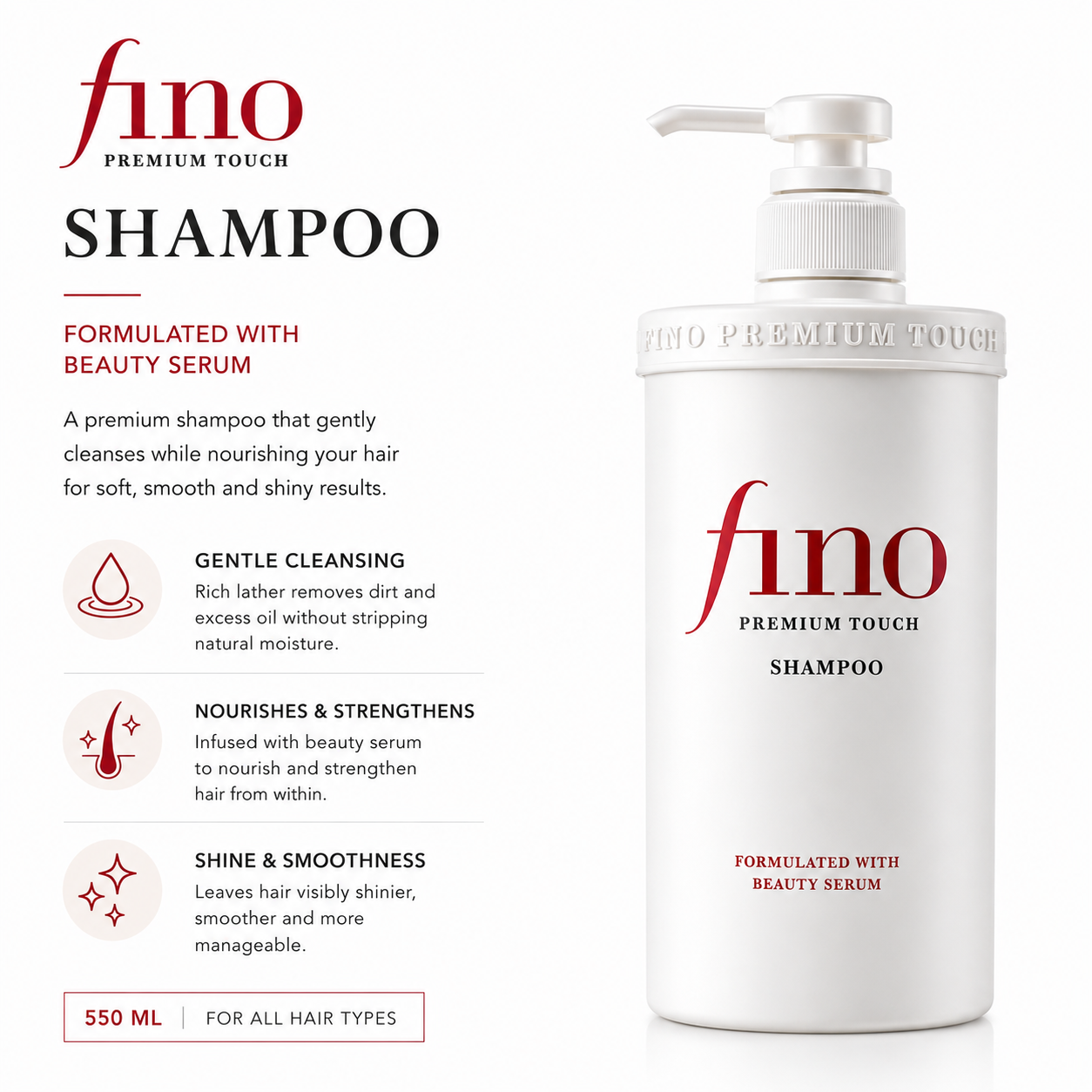 Fino Premium Touch Shampoo – 550 ml