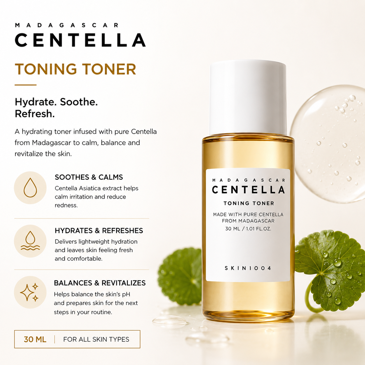 Skin1004 Madagascar Centella Toning Toner – 30 ml